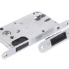 Atlantic Handles Italian Magnetic Euro Profile Sash Lock with Adjustable Strike Plate in Satin Chrome Finish