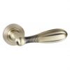Atlantic Handles Cambridge Old English Lever on Rose in a Matt Antique Brass Finish Pair of Door Handles