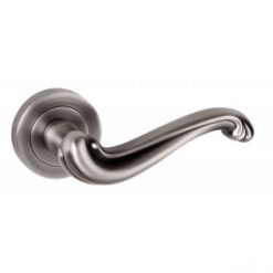 Atlantic Handles Colchester Old English Lever on Rose in a Matt Gun Metal Finish Pair of Door Handles