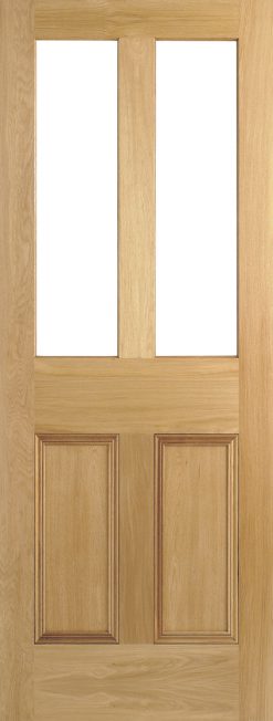 LPD Internal Malton 2 Light Unglazed Oak Door
