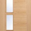 LPD Internal Oak Vancouver 4 Light Clear Glazed Offset Door
