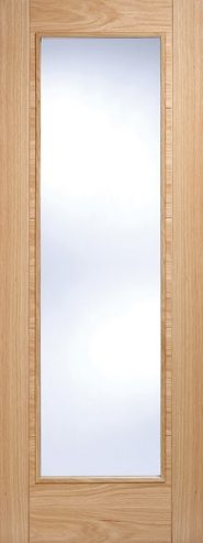 LPD Internal Oak Vancouver Clear Glazed 1 Light Fire Door