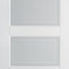 LPD Internal White Contemporary 4 Panel Frosted Glass Door