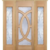 MODA Doors External Majestic Oak IG Zinc Glazed Entrance Door with 2 Sidelights & Door Frame