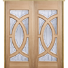MODA Doors External Majestic Oak IG Zinc Double Entrance Door with Door Frame