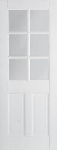 LPD Internal White Canterbury 2 Panel 6 Light Glazed Door LPD Internal White Canterbury 2 Panel 6 Light Glazed Door