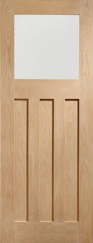 XL Joinery Internal Oak Pre-Finished DX with Obscure Glass Door