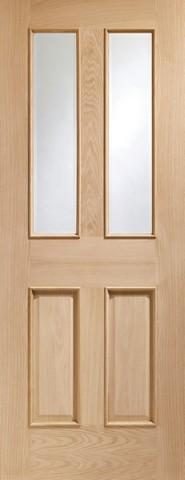 XL Joinery Internal Oak Malton with Clear Bevelled Glass & Raised Mouldings Door