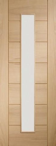 XL Joinery Internal Oak Palermo 1 Light with Clear Glass Door