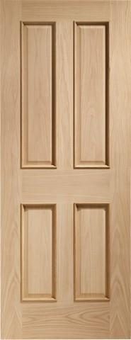 XL Joinery Internal Oak Victorian 4 Panel Fire Door with Raised Mouldings