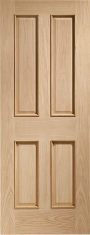 XL Joinery Internal Oak Victorian 4 Panel Fire Door with Raised Mouldings