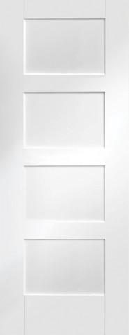 XL Joinery Internal Solid White Primed Shaker 4 Panel Fire Door