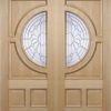MODA Doors External Empress Oak IG Zinc Double Entrance Door