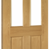 Deanta Doors Internal Bury Oak Pre-Finished Clear Bevelled Glass Door