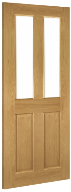 Deanta Doors Internal Bury Oak Pre-Finished Clear Glazed Fire Door