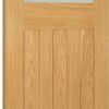 Deanta Doors Internal Cambridge Oak Un-Finished Frosted Glazed Door