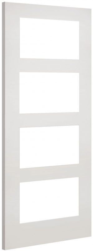 Deanta Doors Internal Coventry White Primed Clear Glass Door