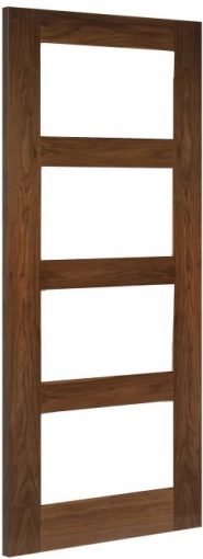 Deanta Doors Internal Coventry Walnut Pre-Finished Clear Glazed Door