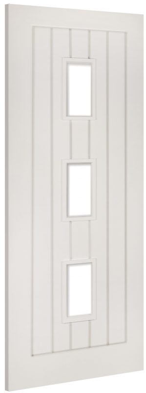 Deanta Doors Internal Ely Clear Glazed White Primed Door
