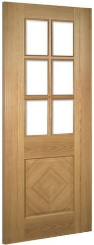 Deanta Doors Internal Kensington Glazed Oak Pre-Finished Door