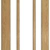 Deanta Doors Internal Kerry Oak Un-Finished Clear Bevelled Glass Door