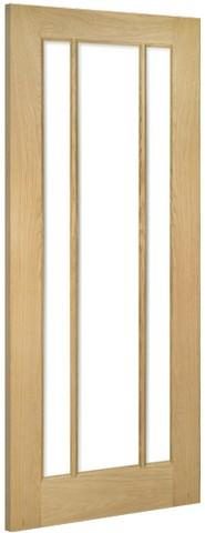 Deanta Doors Internal Norwich Oak Un-Finished Glazed Door