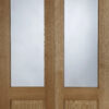 Mendes Internal Pre-Finished Oak Chiswick Glazed Door Pair