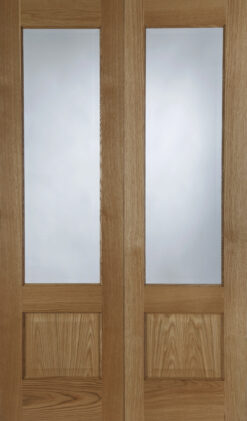 Mendes Internal Pre-Finished Oak Chiswick Glazed Door Pair