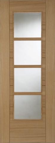 Mendes Internal Pre-Finished Oak Iseo Central 4 Light Deluxe Door Mendes Internal Pre-Finished Oak Iseo Central 4 Light Deluxe Door