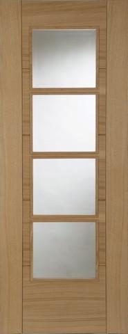 Mendes Internal Pre-Finished Oak Iseo Central 4 Light Deluxe Fire Door