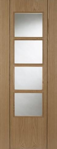 Mendes Internal Pre-Finished Oak Vision 4 Light Door