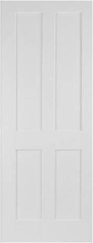 Mendes Internal White Primed Shaker 4 Panel Door