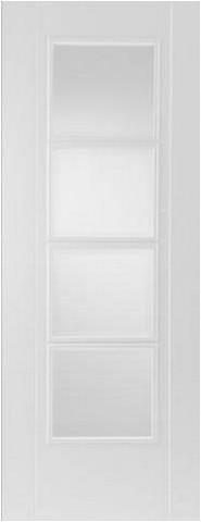 Mendes Internal White Primed Iseo 4 Light Fire Door