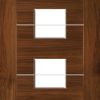 Deanta Valencia Prefinished Walnut Clear Glazed Internal Door