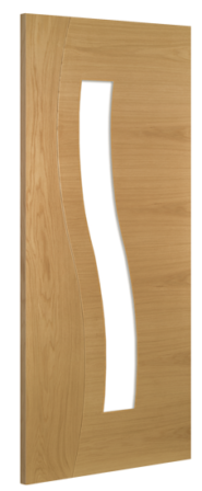 Deanta Doors Internal Cadiz Oak Glazed Pre-Finished Door