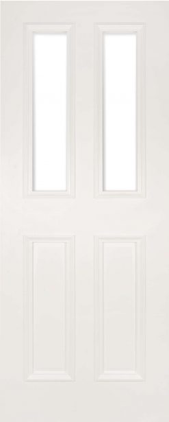 Deanta Doors Internal Rochester Clear Glazed Primed White Door