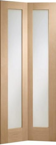 XL Joinery Internal Oak Pattern 10 Bi-Fold with Clear Glass Door
