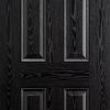 LPD External GRP Black & White Colonial 6 Panel Door