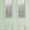 LPD External GRP Green & White Malton Glazed Door