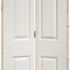 LPD Internal Bi-Fold Textured 4 Panel White Square Top Door
