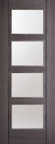 LPD Internal Ash Grey Vancouver Clear Glazed Door
