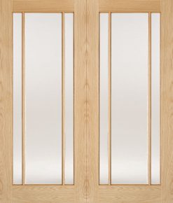 LPD Internal Oak Lincoln Clear Glazed Door Pair