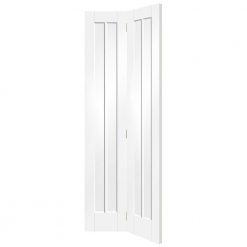 XL Joinery Internal White Primed Worcester Bi-Fold with Clear Glass Door