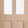 LPD Internal Oak London 2 Panel/2 Light Unfinished Door