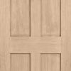 LPD Internal Oak London 4 Panel Unfinished Fire Door
