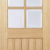 LPD Internal Oak Mexicano 6 Light with Clear Bevelled Glazed Door