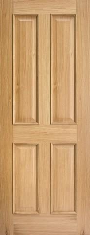 LPD Internal Oak Regency 4 Panel Raised Mouldings Fire Door