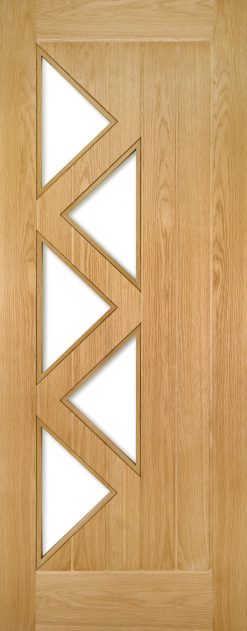 Deanta Ely Prefinished Oak Glazed (5 Light) Internal Door