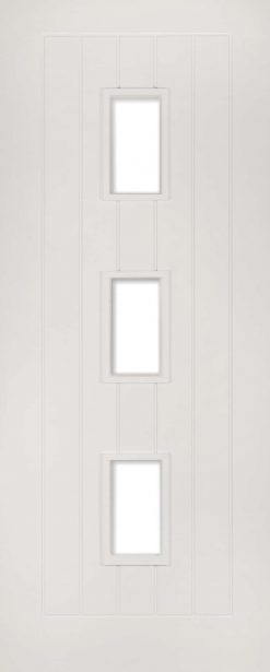 Deanta Ely White Primed Glazed (3 Light) Internal Fire Door