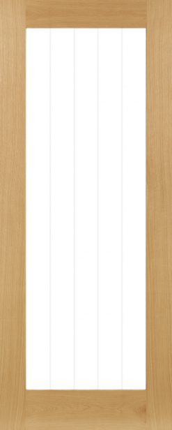 Deanta Ely Prefinished Oak Clear Glazed (1 Light Full) Internal Door